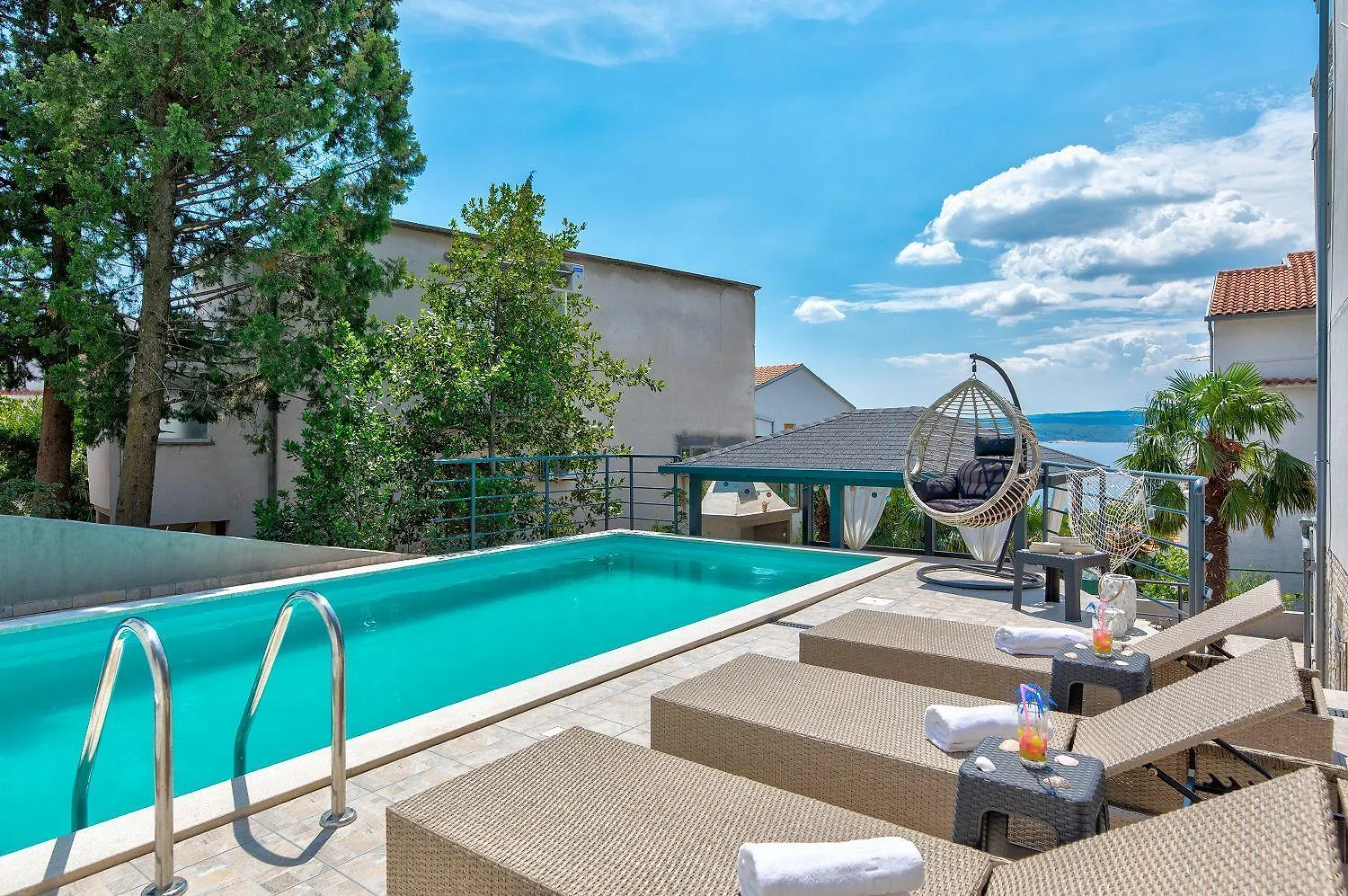 Renoviertes Apartment Nur 150 Meter Zum Strand Mit Jacuzzi, Meerblick, Pool, Billardtisch Dramalj Croatia